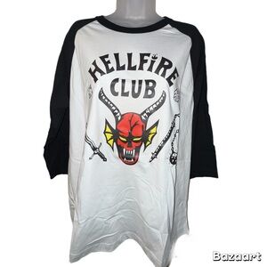 Stranger Things Hellfire Club Baseball Tee Men’s Medium